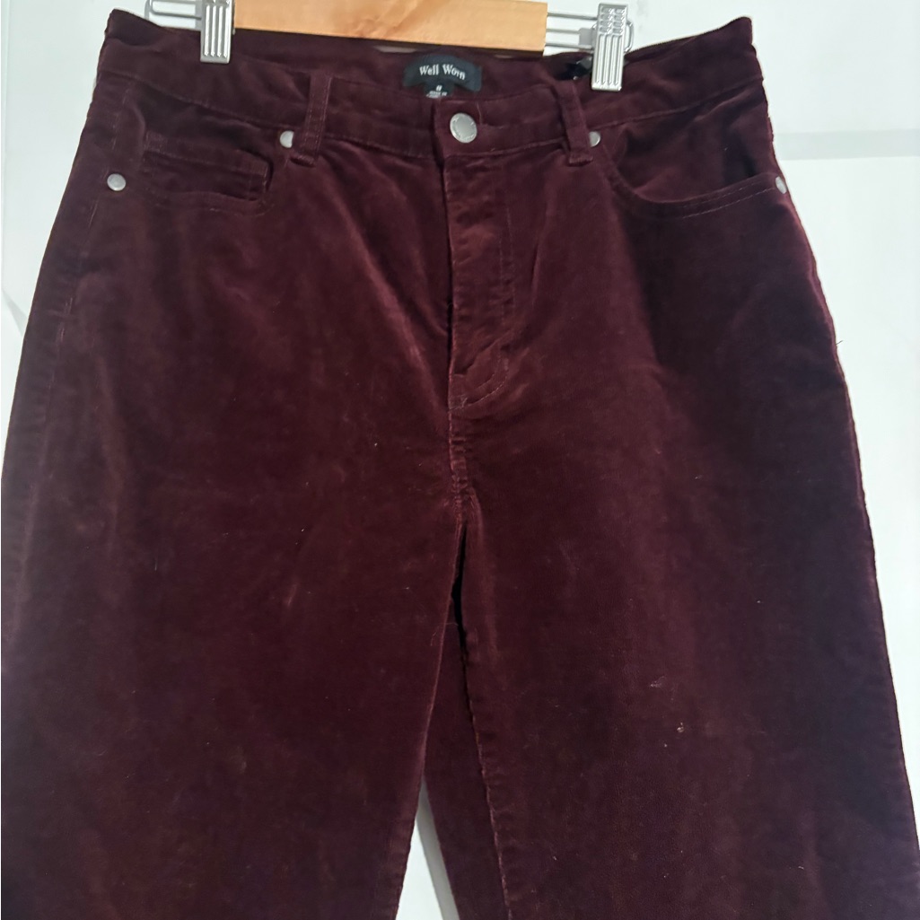 Corduroy Pants - Wine Red So Cute For Holiday Season!